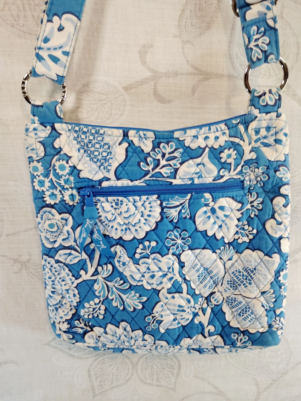 Vera Bradley Blue and White Quilted Crossbody Bag
